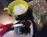 レンチン3分！朝食に簡単☆梅とろろご飯作り方1写真