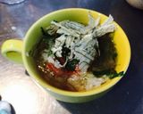 レンチン3分！朝食に簡単☆梅とろろご飯作り方3写真