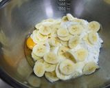 休日朝ごはんは、バナナホットケーキ♪作り方1写真