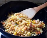 チャーハン道！ガーリックシーフード炒飯！作り方3写真