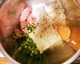 フワフワ♡豚と豆腐の節約油揚げとじ作り方1写真