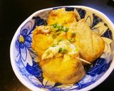 フワフワ♡豚と豆腐の節約油揚げとじ作り方3写真