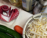 中華ドレで〜きゅうりとたこの和え物作り方1写真