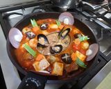 お手軽サバ缶の、豪快豆腐トマト鍋なのです作り方11写真