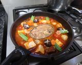 お手軽サバ缶の、豪快豆腐トマト鍋なのです作り方10写真