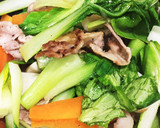 青梗菜、イカ、豚で中華風うま煮。うまうま作り方4写真