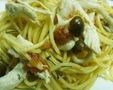 簡単☆蒸し鶏と梅しそパスタ作り方5写真