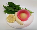 水菜とバナナと白桃のミックスジュース作り方1写真
