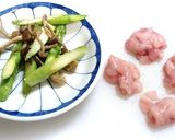 たち（鱈の白子）とアスパラのバター醤油作り方1写真