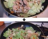 鮭の水煮缶で☆ちゃんちゃん焼きそば！作り方5写真