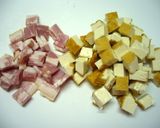 厚揚げ＆ベーコンのコロコロサラダ作り方1写真