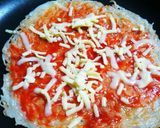 素麺の残りで軽食☆素麺煎餅ラップピザ☆作り方6写真