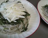 シャキシャキ長芋と大葉のぶっかけソバ♪作り方3写真