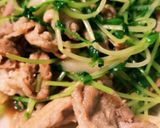 簡単！豆苗入り豚の生姜焼き作り方5写真