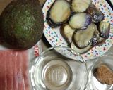 ナスとベーコンの味噌味のアボカドココット作り方1写真