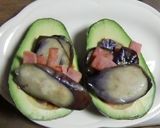 ナスとベーコンの味噌味のアボカドココット作り方4写真