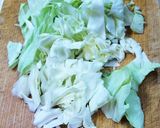 すぐできるキャベツと卵炒め作り方1写真