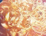 蟹トマト缶で本格店の味!ワンポットパスタ作り方2写真