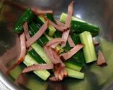 涼拌魷魚｜イカと胡瓜の冷菜作り方2写真