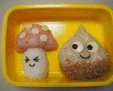 栗くん&きのこちゃんおにぎり弁当作り方8写真