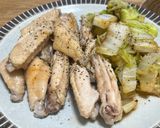 白菜と手羽中の蒸し焼き作り方4写真