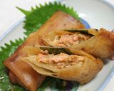 秋鮭のみそチーズ春巻き作り方8写真