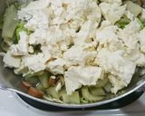 残飯de犬ごはん　豆腐セロリハムキャベツ作り方5写真