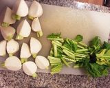 超簡単！ほっこり優しい小蕪と油揚げの煮物作り方1写真