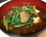 シャキシャキホウレン草と茄子のおみそ汁✨作り方7写真