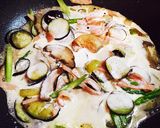 ナスとハムのクリームパスタ作り方4写真
