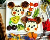 ミッキー&ミニーのお好み焼きキャラごはん作り方14写真