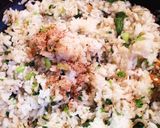 小松菜とじゃこの炒飯・ふわとろ卵のっけ作り方6写真