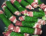 ☆十六ささげの牛肉巻きソテー☆作り方4写真