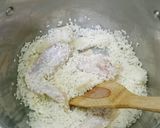 簡単即席　鶏の手羽先の薬膳お粥　滋養強壮作り方3写真