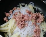 糸こんにゃくとじゃがいもとツナの鰹節炒め作り方4写真