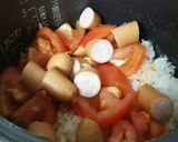 余り御飯でフレッシュとまとリゾット風作り方1写真