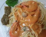 血管ダイエット食479エビクリームパスタ作り方1写真