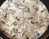 スモークサーモンときのこのクリームパスタ作り方4写真