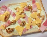 ザク²食感❤ベーコン×胡桃和トースト作り方3写真