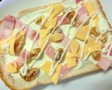 ザク²食感❤ベーコン×胡桃和トースト作り方4写真