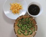 もずく酢とゴーヤと錦糸卵で簡単酢の物作り方1写真