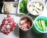 節約♪時短レンジ！豚角煮の残りで豚小間煮作り方1写真