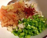 鶏ささみの明太しらす和え作り方2写真