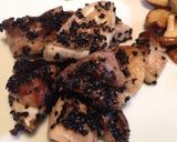 鳥モモ肉の胡麻胡麻炒め作り方5写真