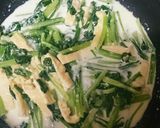 小松菜と油揚げのクリーム煮作り方5写真