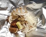 鶏とキノコの包み焼きバターポン酢風味作り方2写真
