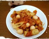 ♡ピリ辛ウマ～♪結びこん＆うずらの煮物♡作り方8写真