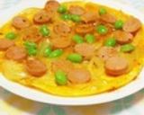 魚肉ソーセージのオープンオムレツカレー味作り方14写真