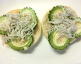 ゴーヤ×しらす×塩昆布の和トースト作り方4写真
