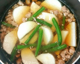 手早く簡単☆大根とひき肉いんげんの煮物作り方5写真